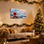 «Christmas Santa on Boat Arctique Landscape Sunset Icebergs Sails», ensemble de 3 impressions d'art sur toile-839632719