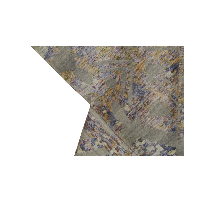Tapis beige / jaune noué à la main Neo