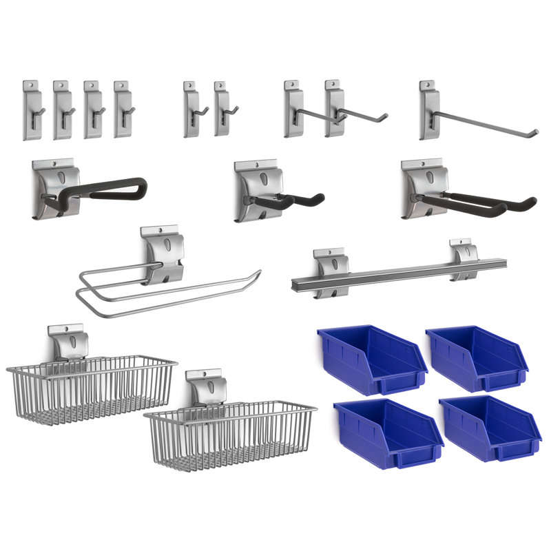 Garage 20-Piece Steel Slatwall Accessory Kit