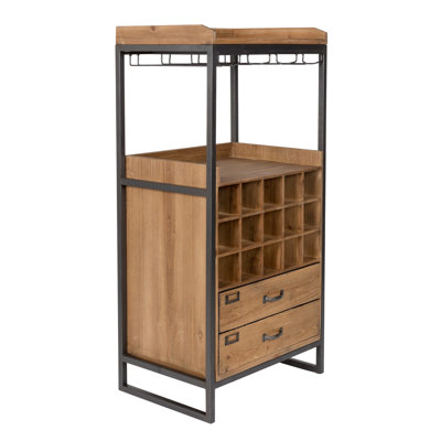 Edgar Solid Wood Bar Cabinet