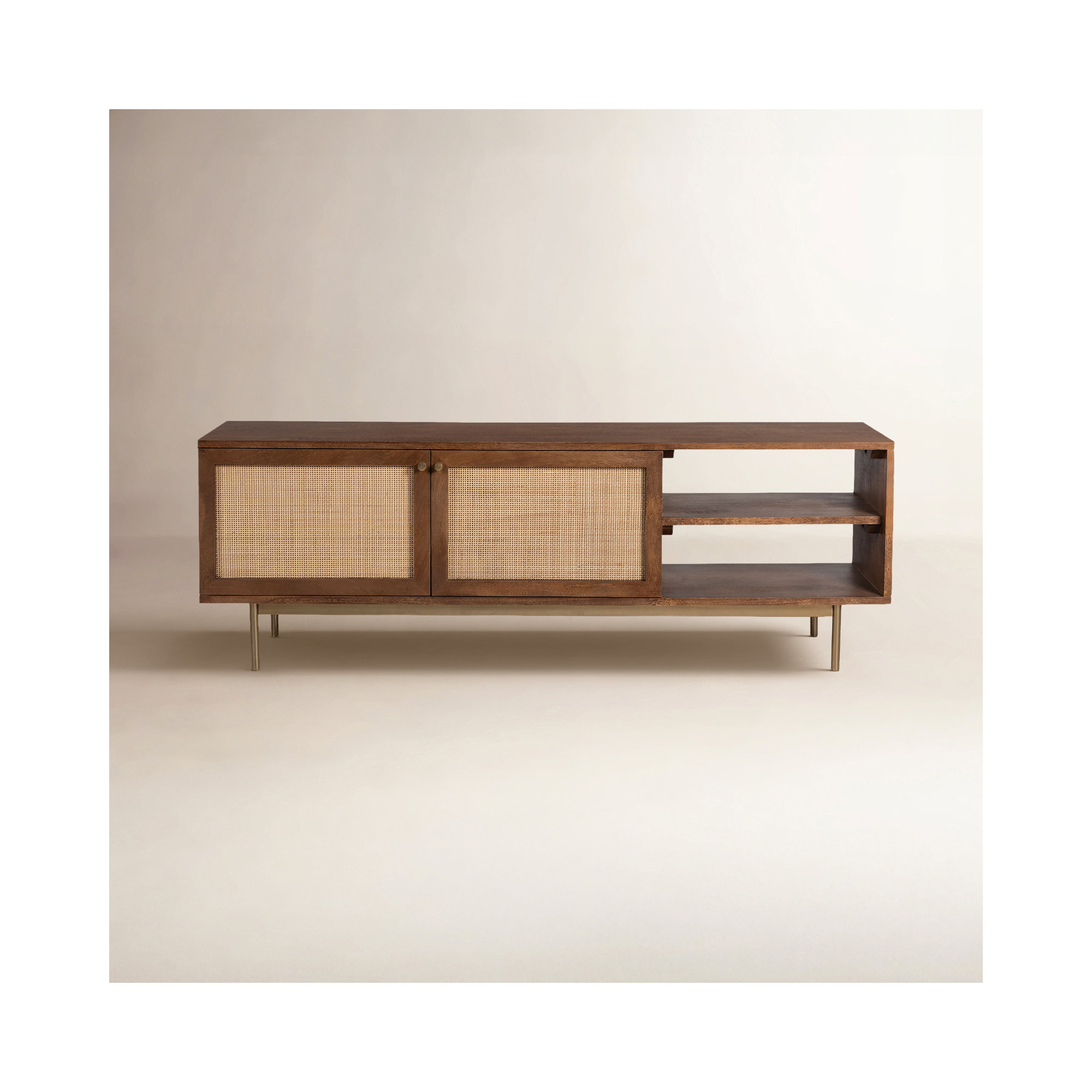 Solid Wood 58" TV Stand, Walnut