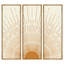 «Bright Mid-Century Modern Orange Minimal Sun ShineArt Boho Decor», ensemble de 3 reproductions sur toiles encadrées-72966391-122443671