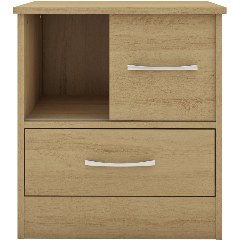 Cascio 1 Drawer Bedside Table, Sonoma Oak