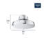 Tempesta 140 with AquaBooster Round Multi Spray Shower Head 1.75 GPM (6.6L/min)-927334411