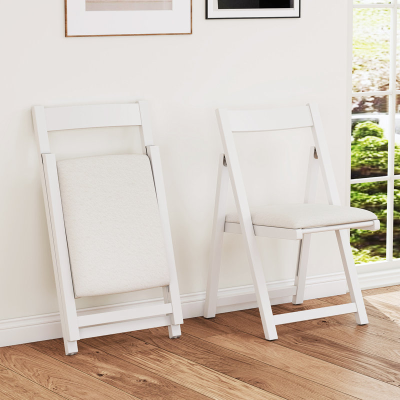 49cm H Folding Side Chair in White