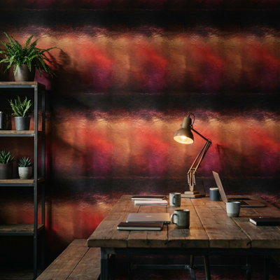 Papier peint texturé Fiery Mural Elegant Wall Decor