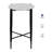 Loxie White Marble Top Round End Table