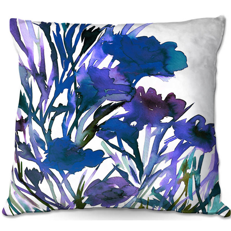 Julia Di Sano Floral Reversible Throw Pillow, 16" H x 16" W x 4" D