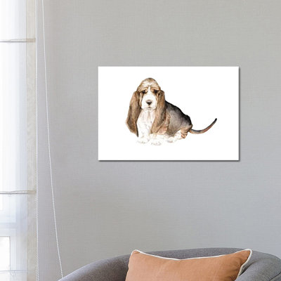 Basset Hound 1 Piece Wrapped Canvas Painting