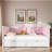 Modern Daybed With 2 Storage Drawers And Upholstered Backrest