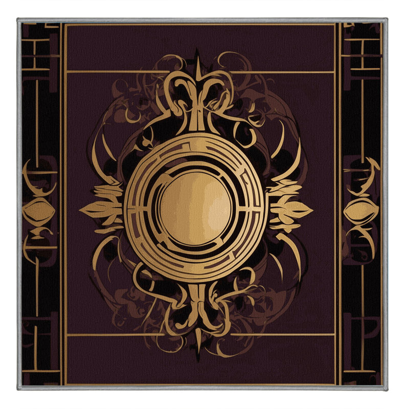 Tapis antique en mosaïque, Carré 6 pi