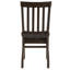 Chaise d'appoint à dossier à lattes en noyer rustique Ibsen (ensemble de 2)