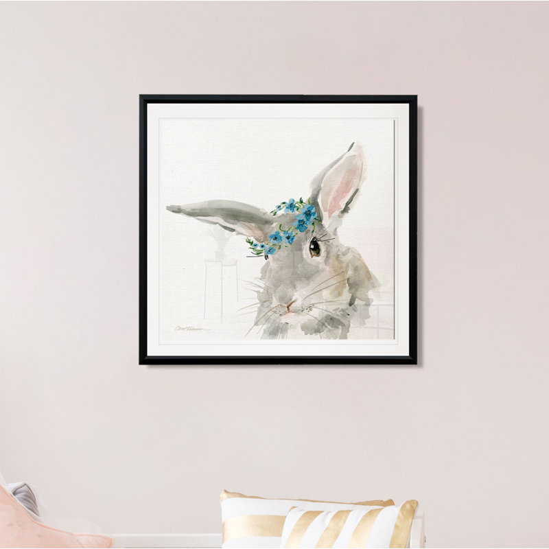 «Glamour Girls Rabbit», art sur toile, H 30,5 po x l 30,5 po x P 1,5 po, Cadre plastique noir