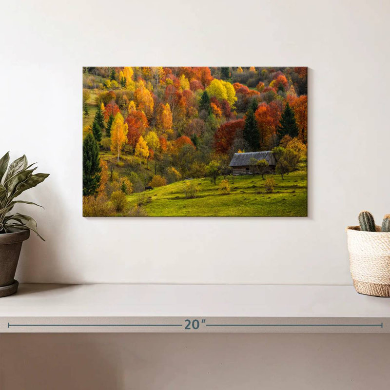 Remise de bois Alvord Hillside en automne, H 8 po x l 12 po