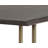 Remi Metal Base Dining Table - Brown