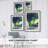 Night Garden Exhibition Posters II Framed Print - Solid Wood-49368387