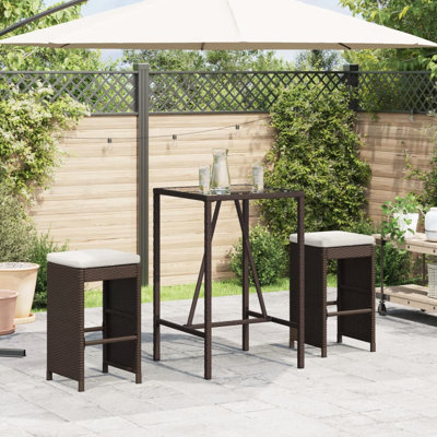 Tabourets de bar avec coussins 2 pièces Ebern Designs