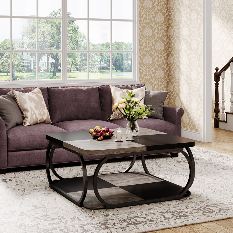 Table basse Joliyah, Gris / Noir
