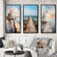 «Pier and Dock Seaside», 3 pièces sur toile-51607003-51606992