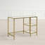 Glass Top Metal Base Writing Desk-1240430816