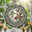 Hummingbird Floral Stained Glass Window Panel,12"H-205659818