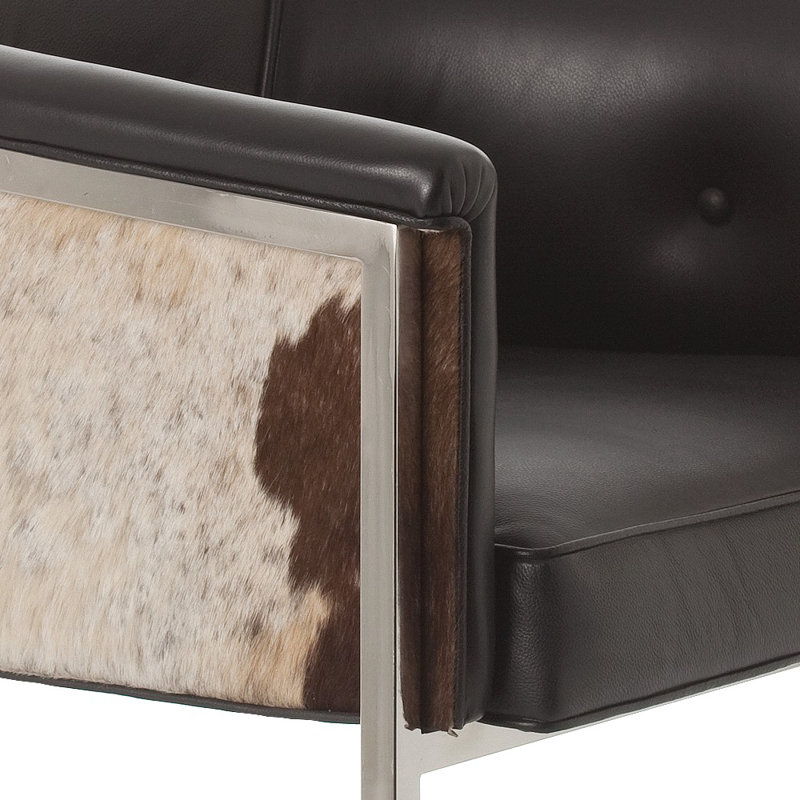 Calvin Upholstered Stool with Metal Frame