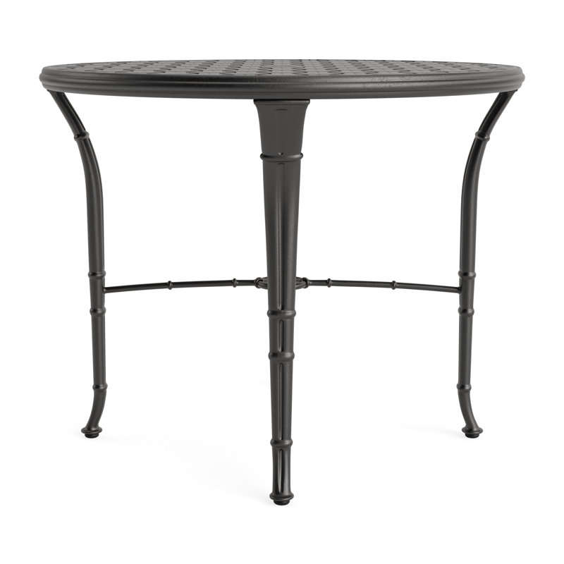 Calcutta Outdoor Round Bistro Table, Textured Pewter