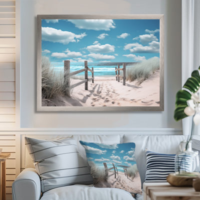 Beach Seascape Dreams Path I - Coastal Beach Wall Art