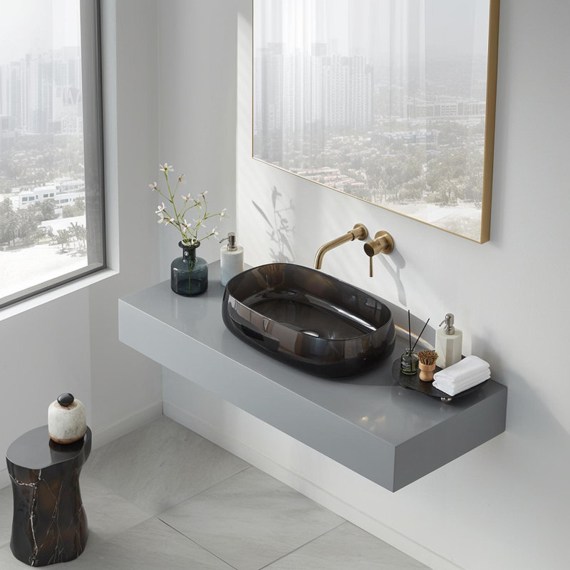 Lavabo vasque ovale en résine