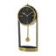 Horloge de table analogique à quartz en métal noir / or-88745598