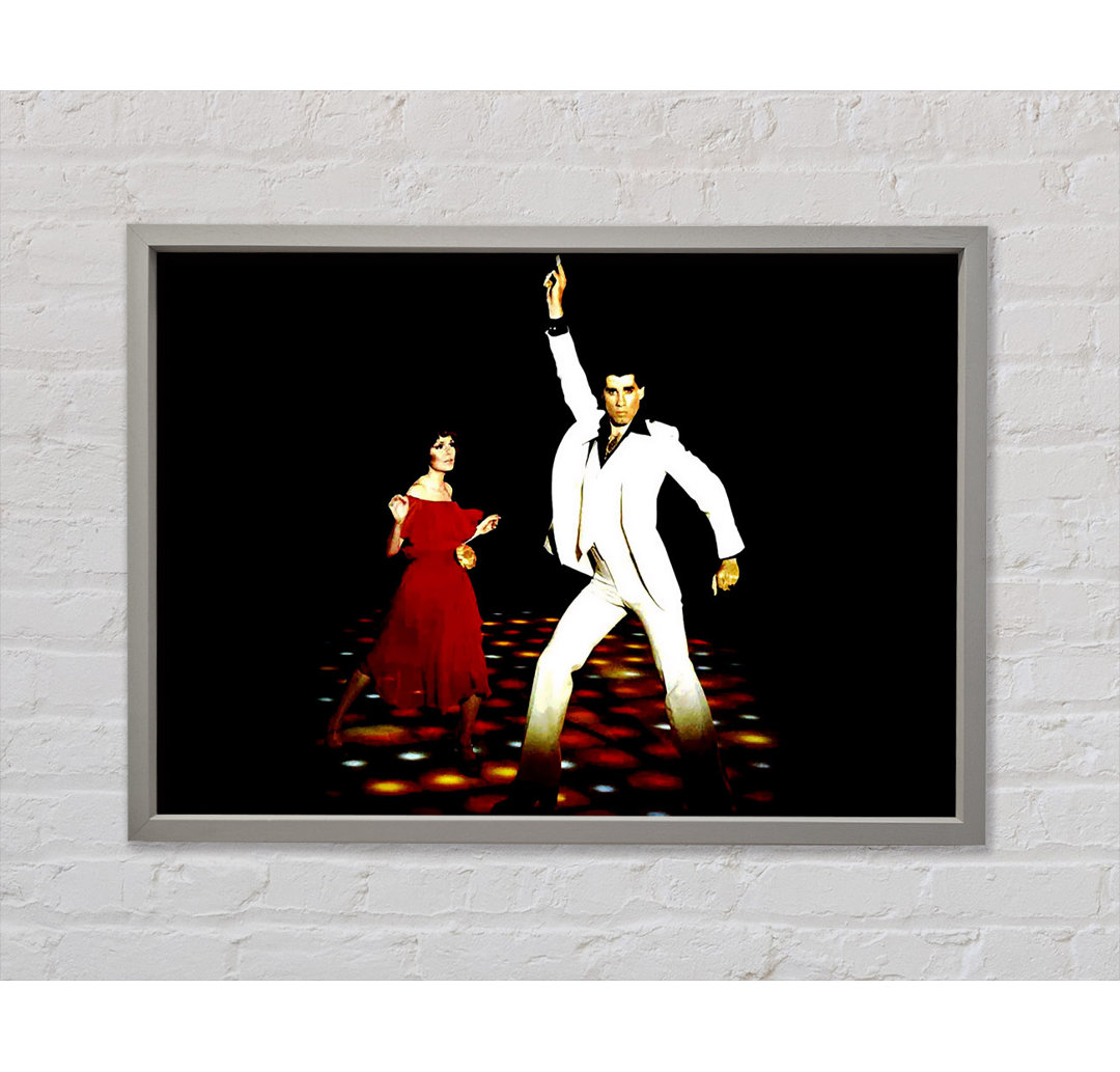 John Travolta Saturday Night Fever - Einzelner Bilderrahmen Kunstdrucke auf Leinwand