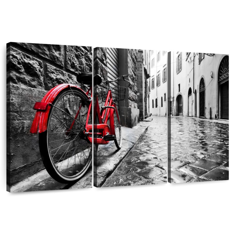 Mehar Red Bicycle Pop, 36" H x 57" W