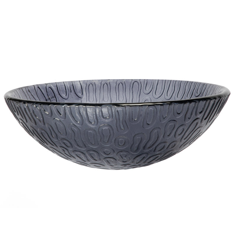 Lavabo de salle de bain circulaire en verre cerceaus