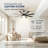  66-inch Modern Ceiling Fan with Light, Remote Control Smart Fan, 8 ABS Blades, DC Motor, 6 Speeds, Downrod Mount for Bedroom, Living Room-996903135-996903130