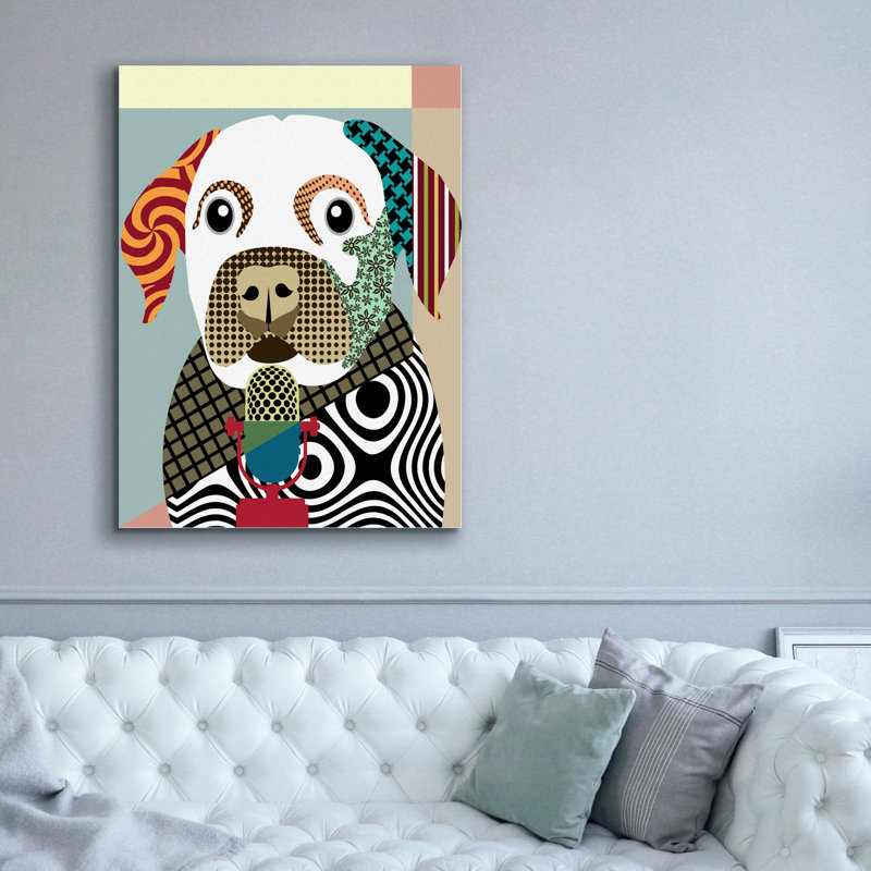 «Labrador Retriever» par Lanre Adefioyue, H 54 po x l 40 po x P 1,5 po