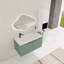 Meuble-lavabo flottant avec lavabo en résine en forme de goutte