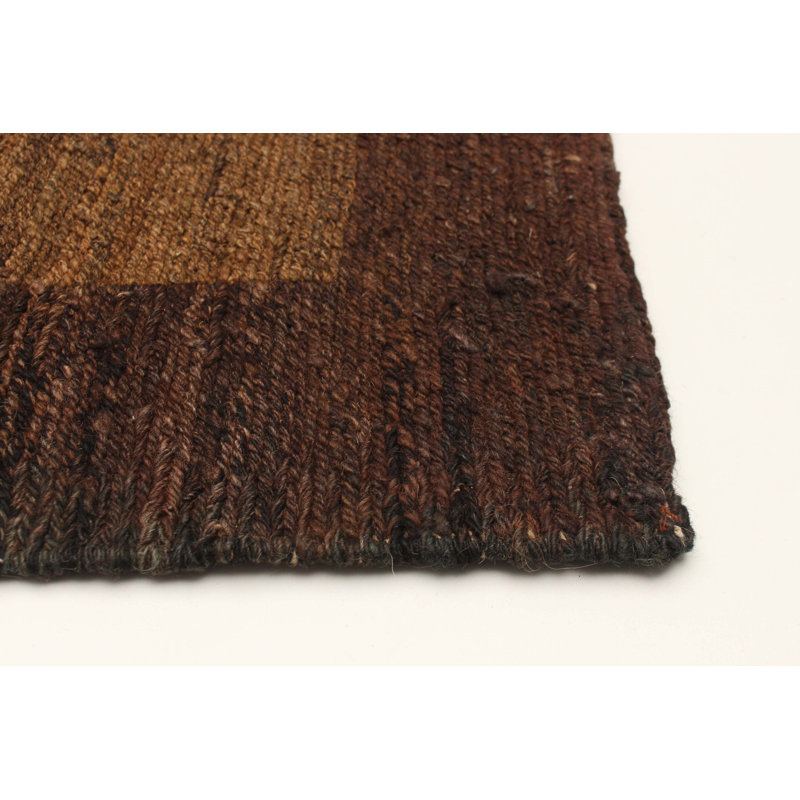 Tapisserie naturelle taupe kilim 5 pi 0 po x 6 pi 4 po