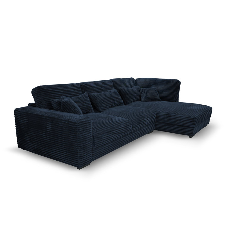 Nahkita 4 Seater Corner Sofa , Right Hand Facing, Blue