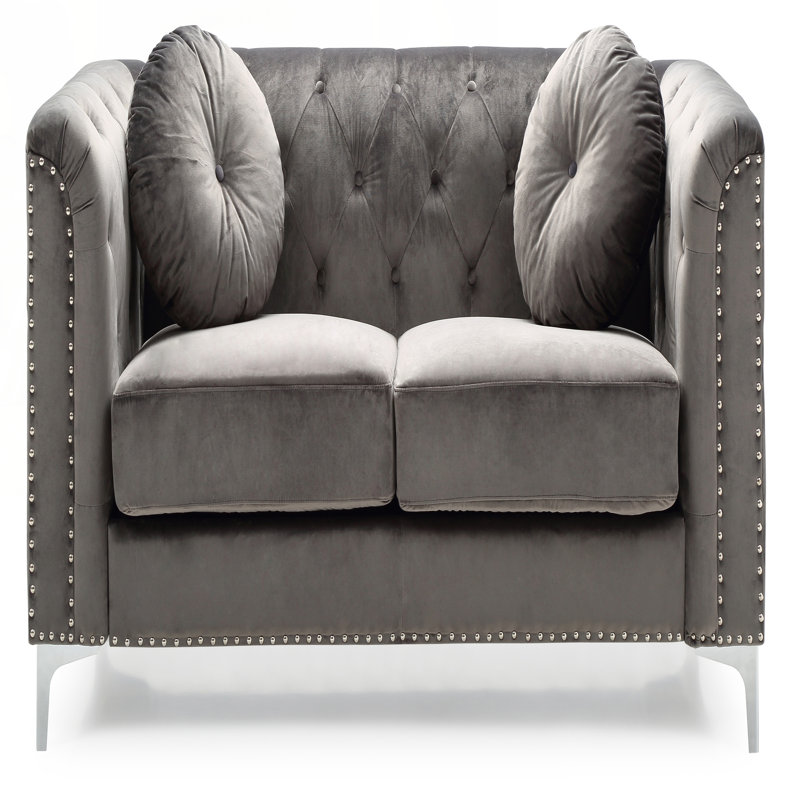 Causeuse Contemporary, Gris foncé