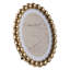 Decorative Oval Beaded Photo Frame - Minimalist Picture Frame For Wall Decor - Perfect For Entryway Display - 10", Gold-255135914