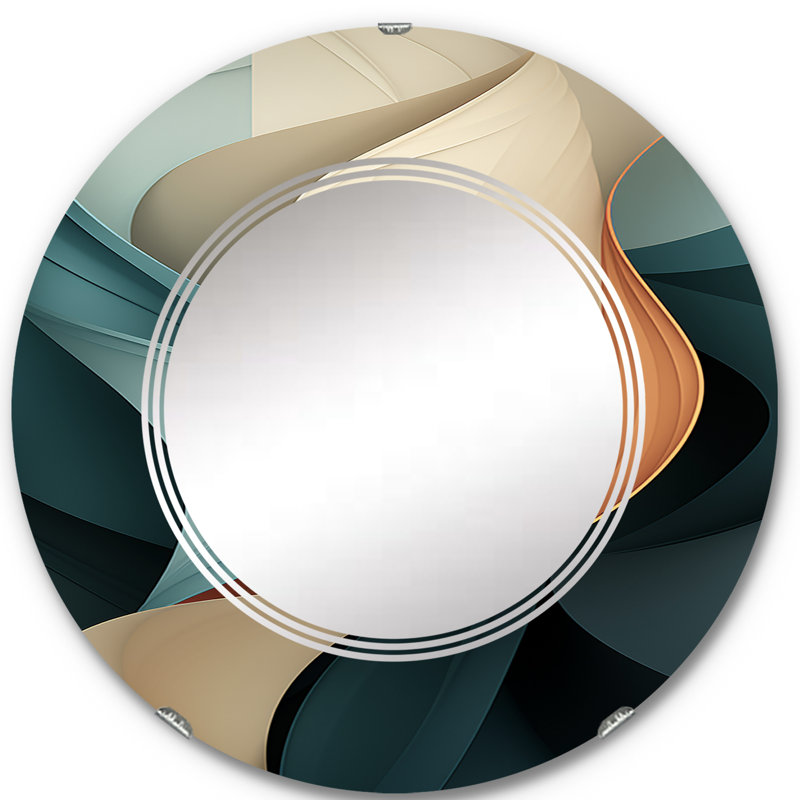 Wannie - Miroir mural moderne rond, 24 po x 24 po