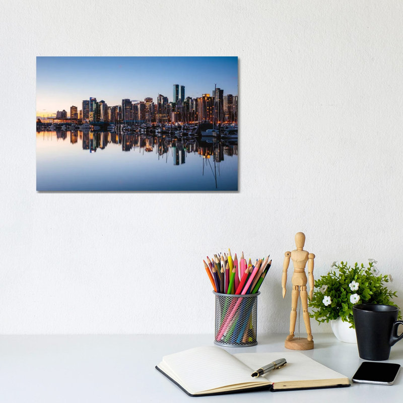 Vancouver Skyline by Matteo Colombo - Wrapped Canvas Print, 20.32 cm H x 30.48 cm W