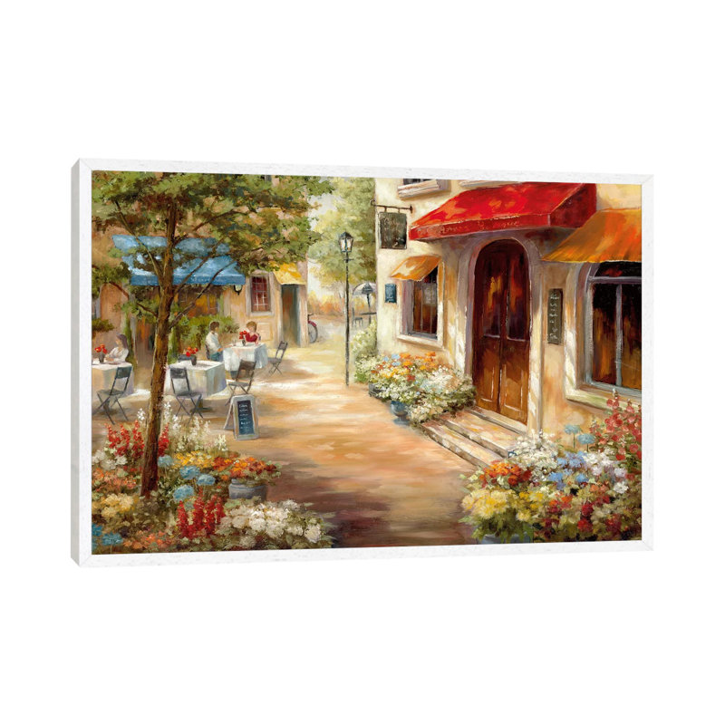 Café Afternoon III by Nan - Painting on Canvas, 152.5 cm H x 101.5 cm W, White Framed Canvas