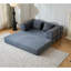 Canapé-lit convertible de 59 pouces avec coussin cylindrique, canapé-lit pliant en velours côtelé avec structure de forme fixe, canapé-lit de salon pour le salon et la chambre à coucher (gris)-830685550