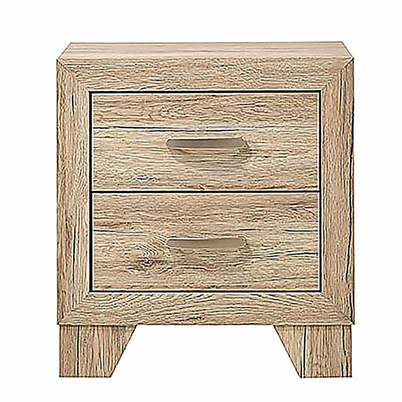 Natural two-tone drawer bedside table