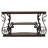 Elysian Scrollwork Entryway Sofa Console Table Deep Merlot