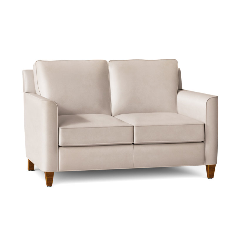 Yorba Leather Loveseat, New Classiques, Empyrean Mist Genuine Leather