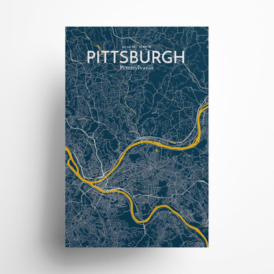 Pittsburgh City Map, impression