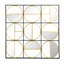 Élégant miroir mural en métal noir perlé de 35,6 po pour la décoration de la chambre à coucher, du salon et du vestibule