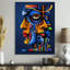 Décoration murale The Vision Past Présent Futur Essentiel bleu - femme moderne-2126427837-2126427839